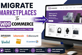 migrate amazon leboncoin cdiscount finted fnac eleclerc to woocommerce store