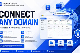 connect domain, transfer domain, fix domain, redirect domain to any website