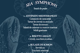 design a professional print ready reastaunrant or cafe menu