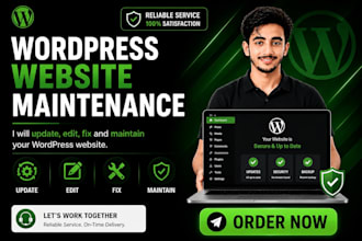 update wordpress website, update website content and website maintenance