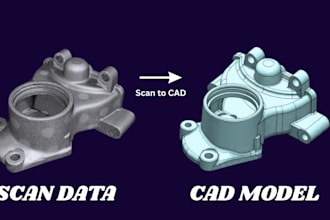 do 3d scan to cad, reverse engineering stl to step and mesh to cad