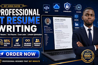 write professional IT resume, tech resume, ats resume and cover letter