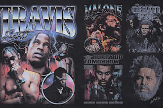 creative rap tee 90s bootleg premium t shirt design for you