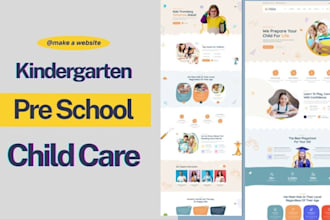 create nursery school website kindergarten preschool website and daycare website