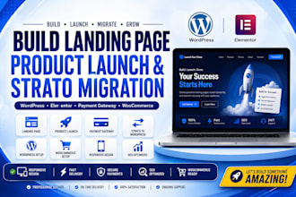 build landing page product launch payment gateway migrate wordpress strato site