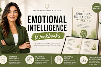 design emotional intelligence workbook journal worksheets canva PDF