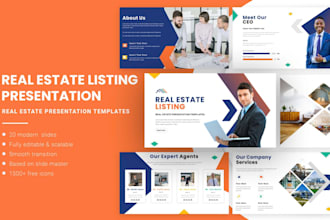 design luxury real estate pitch deck and listing presentation within 24 hours