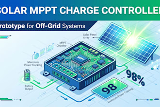 develop solar mppt charger controller prototype for off grid power system