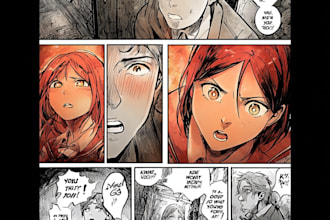 do a comic book illustration, comic graphic novel art