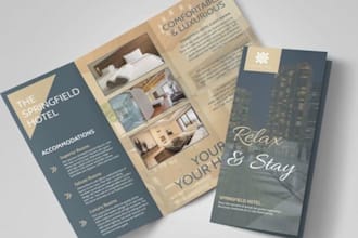 design a professional brand book, brochure, tri fold, leaflet for your business