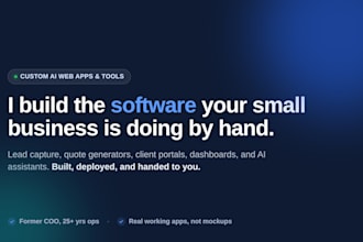 build a custom ai powered web app or tool for your small business
