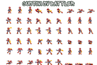 custom rpg maker mv, mz sideview battler sprite sheets
