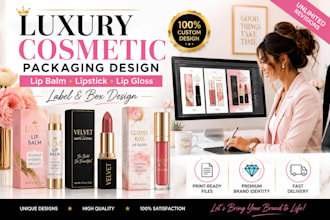 do lip balm lipstick, lip gloss label design box packaging design