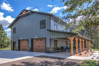 design modern barndominium, pole barn for residential and commercial building