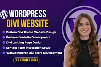 design wordpress divi website, divi theme website or website redesign