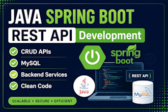 develop java spring boot rest apis and backend services