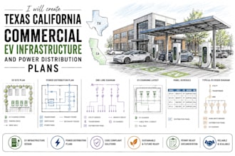 create texas california commercial ev infrastructure and power distribution plan