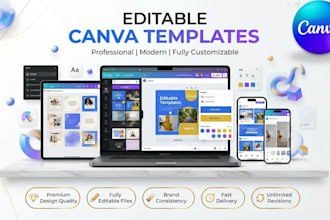 creat editable canva templates for instagram and facebook