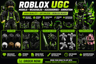 create roblox, ugc, animation roblox, wearable roblox, ugc hair, roblox ugc item