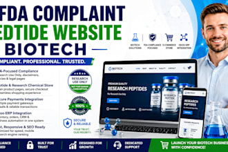 set up fda compliant peptide website, research chemical store payments