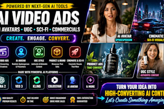 create ai video ads, sora 2, ai avatar colossyan veo3, keygen, kling, ucg sci fi