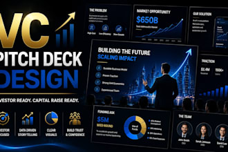 create venture capital pitch deck presentation for startup fundraising