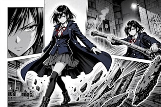illustrate manga panels and comic book pages