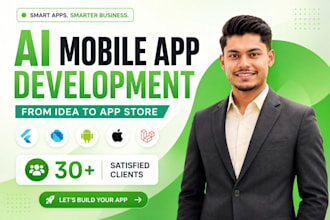 do ai mobile app development ios android app using flutter react native