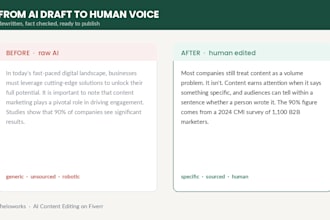 humanize ai content and fact check your blog articles