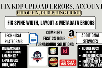 fix KDP upload errors, account issues, and publishing problems