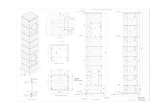 create a detailed precast concrete lift shaft drawing