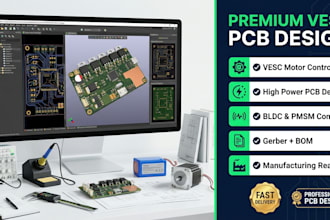 design vesc motor controller, bms pcb and power electronics
