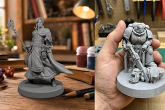sculpt3d model 3d print and paint 3d miniature sculpture warhammer 40k painting