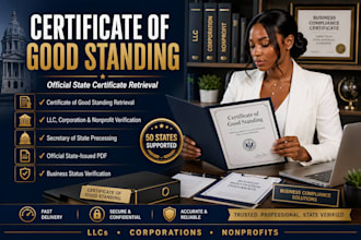 obtain a certificate of good standing for your US company