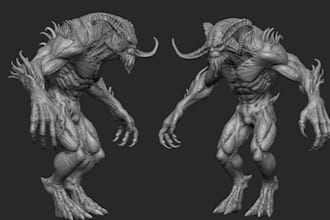 turn reference to stl,zbrush beast,3dp 40k warhammer figurine,tripo al,bambu lab