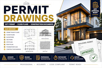 design permit ready drawings floor plans adu plans and city permit