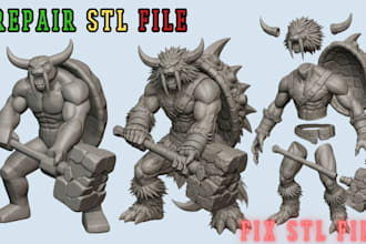 repair stl files fix broken 3d models optimize 3d meshes fix stl file remesh stl
