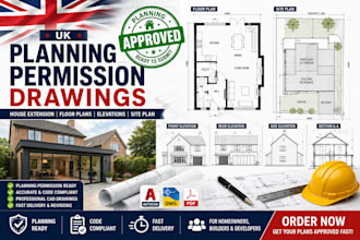 create house extension plans permit drawings floor plan site plan USA