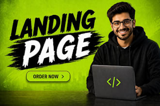 create an HTML CSS react landing page or portfolio website