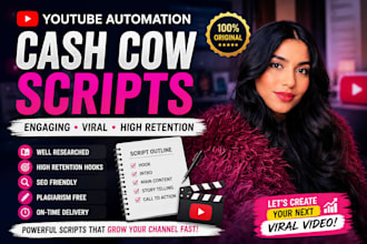 craft engaging youtube automation cash cow scripts for viral videos