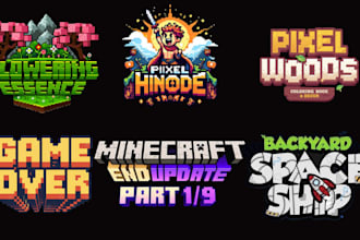 design professional pixel art logo for game, rpg and au projects