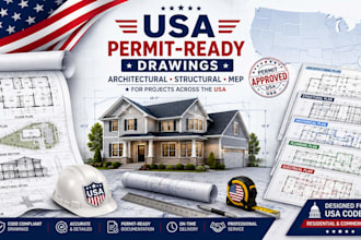 create USA permit ready architectural, structural and mep drawings