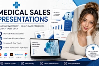 perform medical presentation design pharma powerpoint,biotech pitch deck