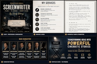 iwrite a professional screenplay for your film or TV series