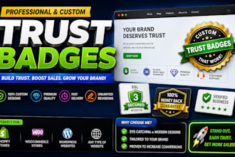 create custom trust badges for shopify, wordpress and web