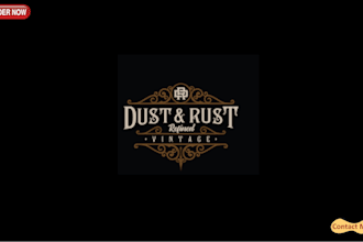 do old english font logo and retro vintage design