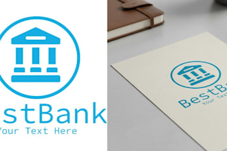 design a modern bank, finance, and financial services logo