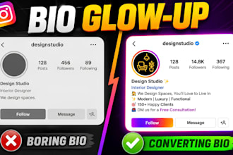write an optimized instagram bio that attracts followers and clients