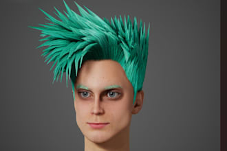 design realistic 3d metahuman character and custom hair groom for ue5