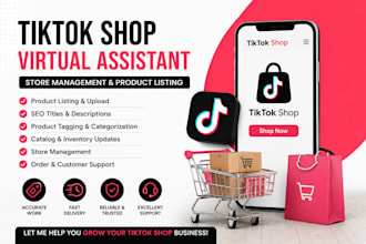 be your tiktok shop VA for product listing and support